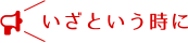 いざという時に